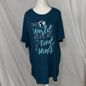 mens Autism Speaks The World Needs All Kinds of Minds tshirt size 2xl